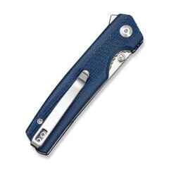 Sencut Stria Milled Blue Canvas Micarta Handle Satin Finished D2 Blade Çakı