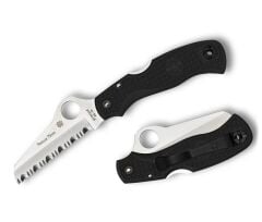 Spyderco Rescue 79mm Black Lightweight Spyderedge Çakı