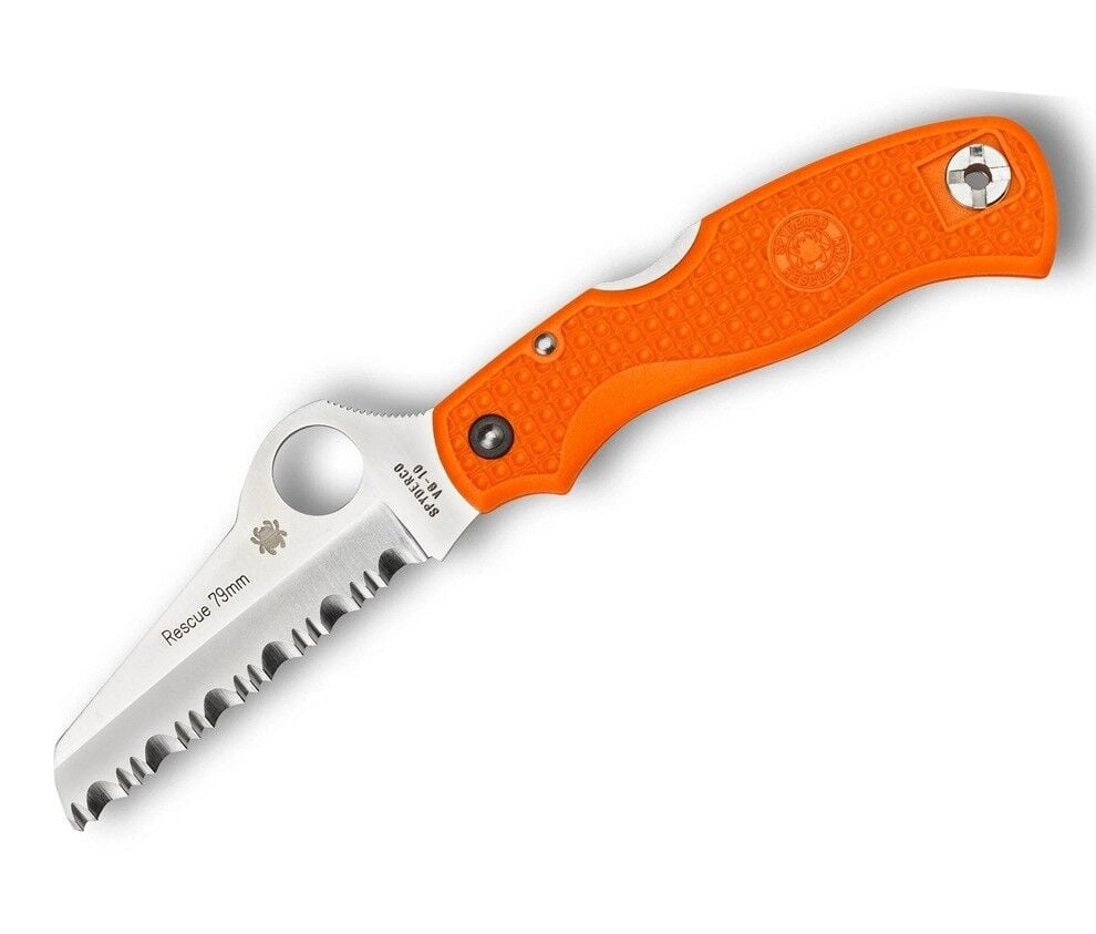 Spyderco Rescue 79mm Orange Lightweight Spyderedge Çakı