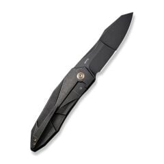 We Knife Solid Black Titanium Integral Handle Black Stonewashed CPM 20CV Blade Çakı