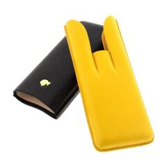 Cohiba Limited Edition Siyah/Sarı Deri Puro Kılıfı 3'lü 60Ring