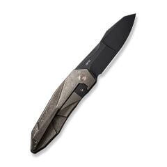 We Knife Solid Polished Bead Blasted Titanium Integral Handle Polished Bead Blasted CPM 20CV Blade Blade Çakı