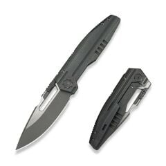 We Knife Limited Reveille Olive Gray Titanium Handle Gray Stonewashed Bohler M390 Blade, Satin Flat Limited Edition (200 Pcs) Çakı
