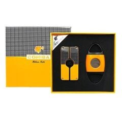 Cohiba 3 Torch Pürmüz Puro Delicili Çakmak Ve Kesici Seti