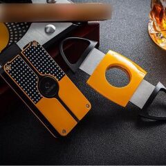 Cohiba 3 Torch Pürmüz Puro Delicili Çakmak Ve Kesici Seti