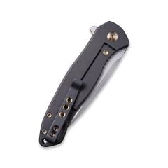 We Knife Kitefin Marble Carbon Fiber Presentation Handle With Black Ti Lock Side Handle Polished Bead Blasted CPM S35VN Blade Çakı