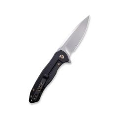 We Knife Kitefin Black Ti Handle With A Blue Groove On Presentation Handle Polished Bead Blasted CPM S35VN Blade Çakı