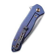 We Knife Kitefin Blue Ti Handle With A Golden Groove On Presentation Handle Polished Bead Blasted CPM S35VN Blade Çakı