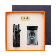 Lubinski Grey Puro Çakmak ve Delicili V Kesici Seti