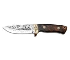 Bora 418 Wild Boar Kök Ceviz Saplı Gravürlü Bıçak
