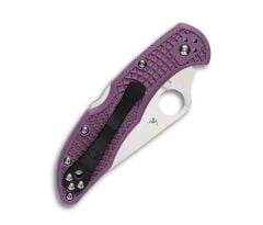 Spyderco Delica 4 Purple Lightweight Flat Ground Plainedge Çakı