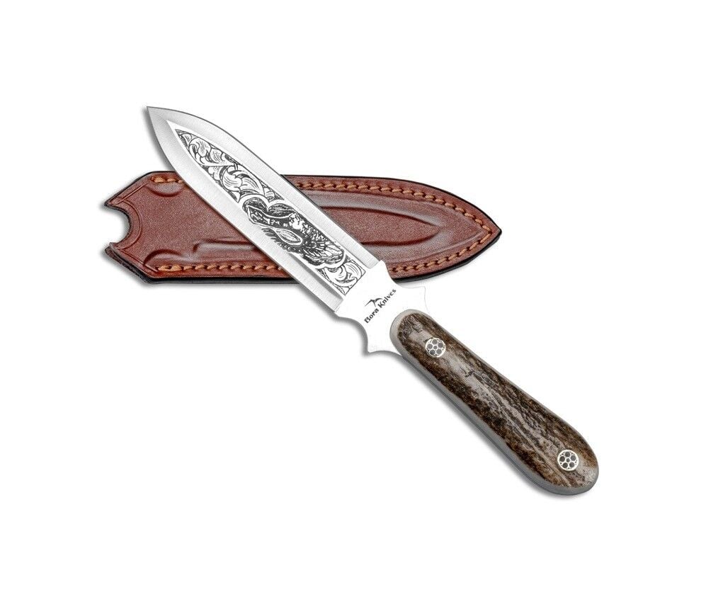 Bora 503 Zarf Açacağı Geyik Boynuzu Gravürlü Bıçak