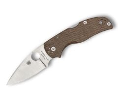 Spyderco Native 5 Brown Canvas Micarta CPM Cruwear Satin Plainedge Çakı