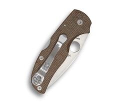 Spyderco Native 5 Brown Canvas Micarta CPM Cruwear Satin Plainedge Çakı