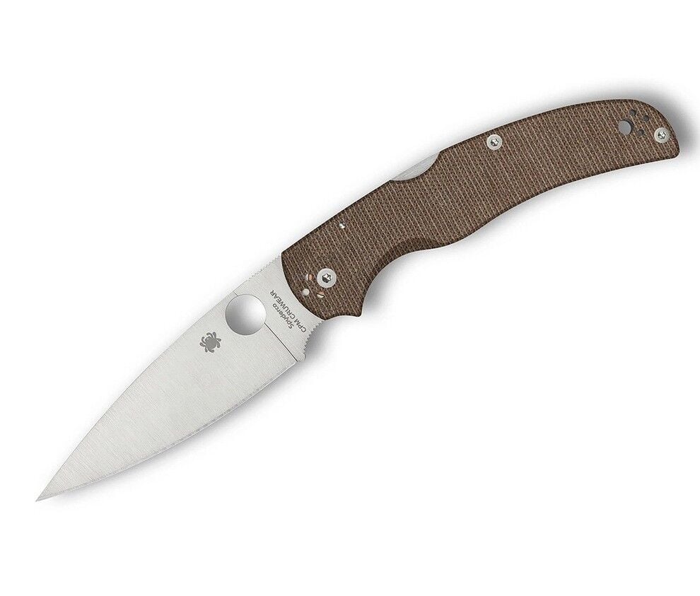 Spyderco Native Chief Brown Canvas Micarta CPM Cruwear Satin Plainedge Çakı