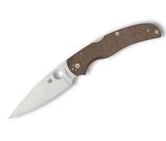 Spyderco Native Chief Brown Canvas Micarta CPM Cruwear Satin Plainedge Çakı