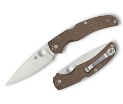 Spyderco Native Chief Brown Canvas Micarta CPM Cruwear Satin Plainedge Çakı