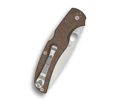Spyderco Native Chief Brown Canvas Micarta CPM Cruwear Satin Plainedge Çakı