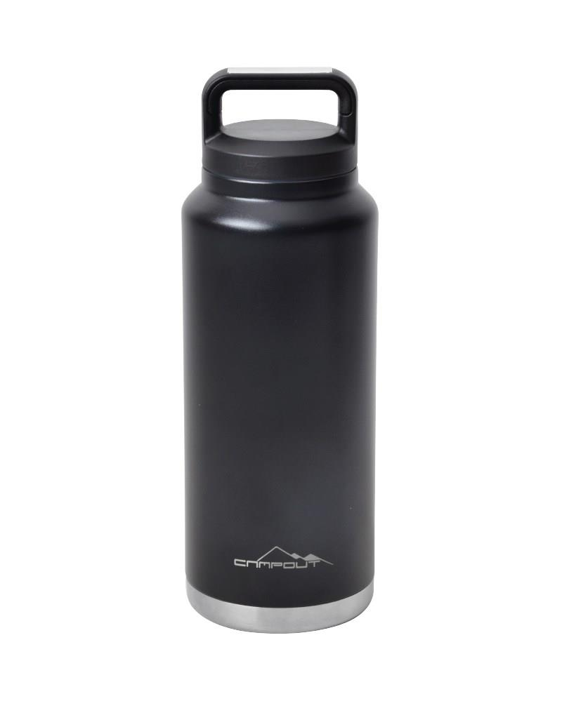 Campout Çift Katmanlı Siyah Termos 1000 Ml