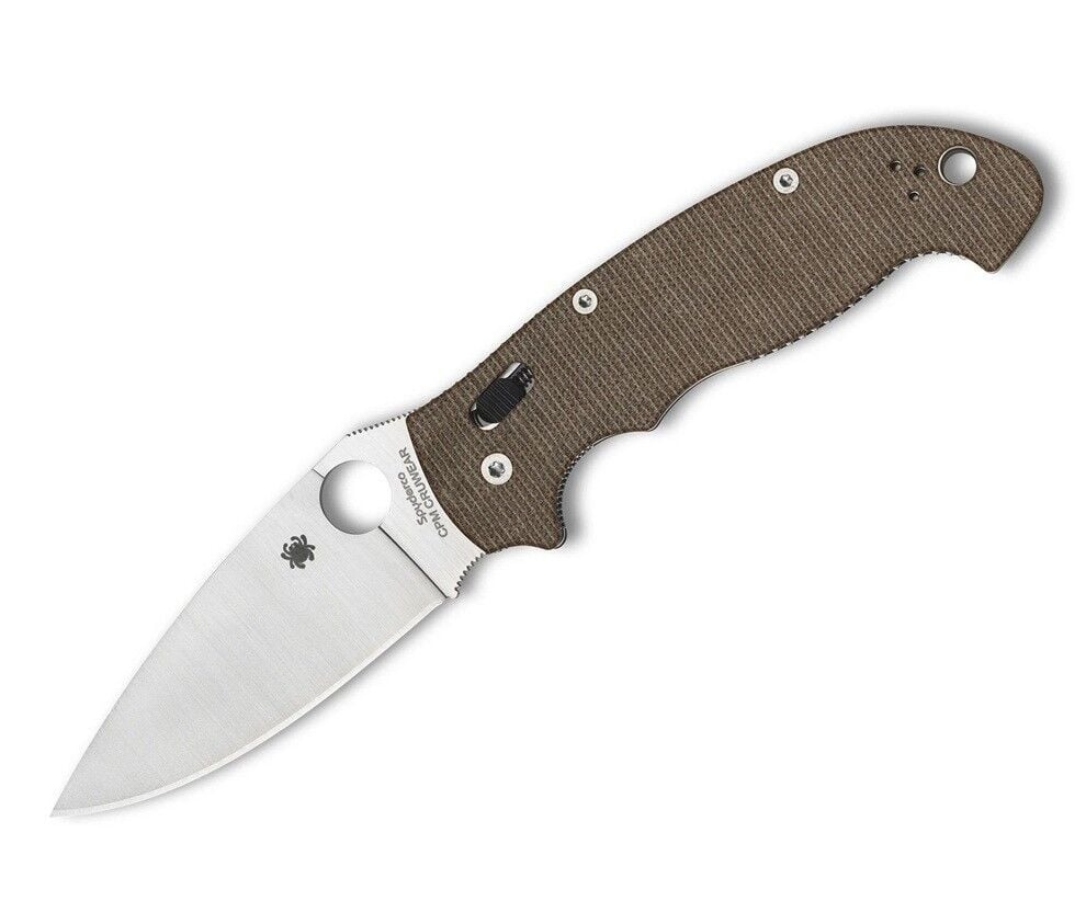 Spyderco Manix 2 XL Brown Canvas Micarta CPM Cruewear Plainedge Çakı