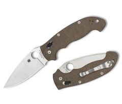 Spyderco Manix 2 XL Brown Canvas Micarta CPM Cruewear Plainedge Çakı