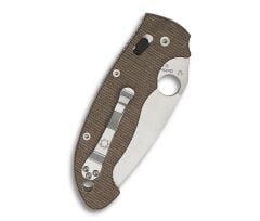 Spyderco Manix 2 XL Brown Canvas Micarta CPM Cruewear Plainedge Çakı