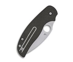 Spyderco SP Sage 6 Button Compression Lock Carbon Fiber CPM S90V PlainEdge