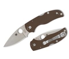 Spyderco SP Native 5 Brown G-10 CPM 15V PlainEdge Çakı