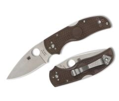 Spyderco SP Native 5 Brown Lightweight CPM 15V PlainEdge Çakı