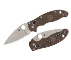 Spyderco SP Manix 2 Brown Lightweight CPM 15V PlainEdge Çakı