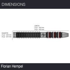 Winmau Florian Hempel %90 Tungsten Çelik Uçlu Dart Oku