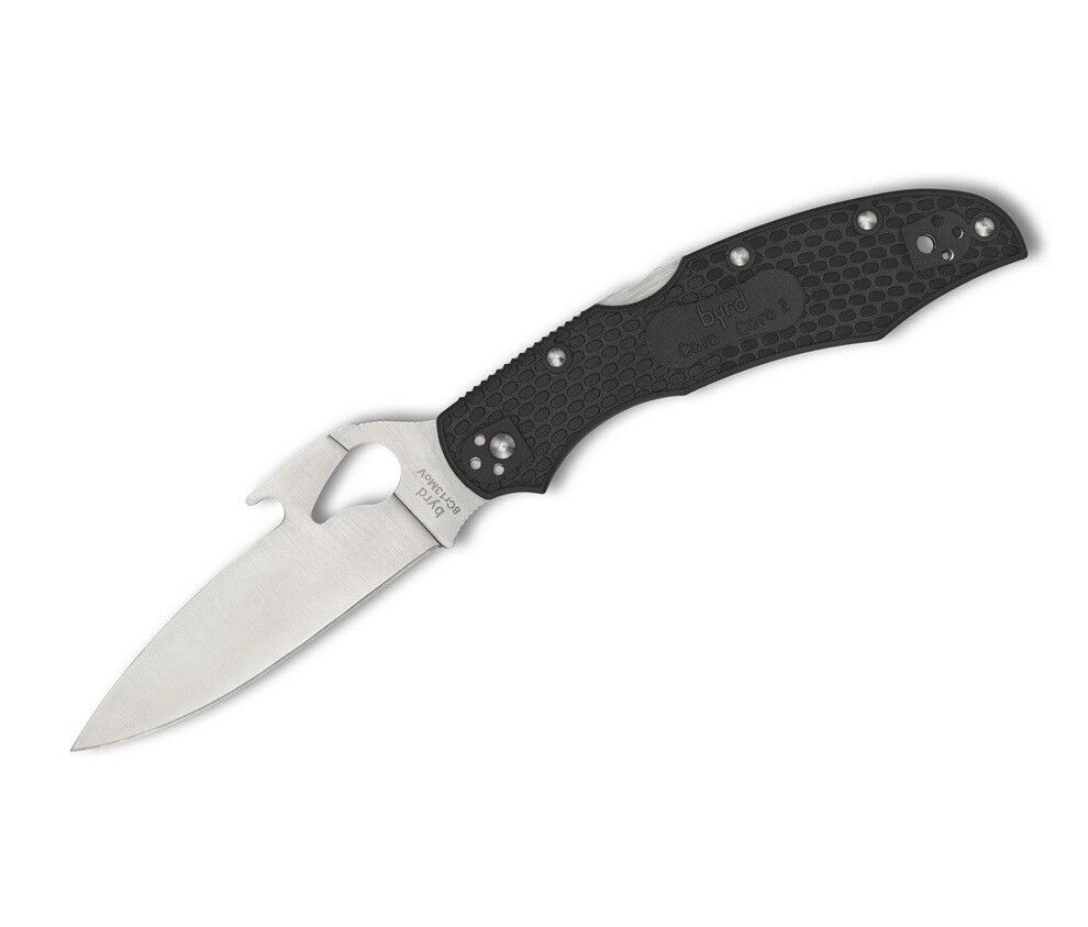 Spyderco BYRD Cara Cara 2 Black Lightweight Emerson Opener PlainEdge Çakı