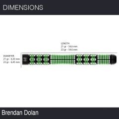 Winmau Brendan Dolan %90 Tungsten Çelik Uçlu Dart Oku