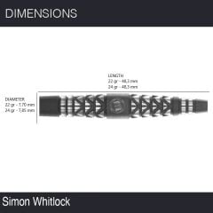 Winmau Simon Whitlock Atomised %90 Tungsten Çelik Uçlu Dart Oku
