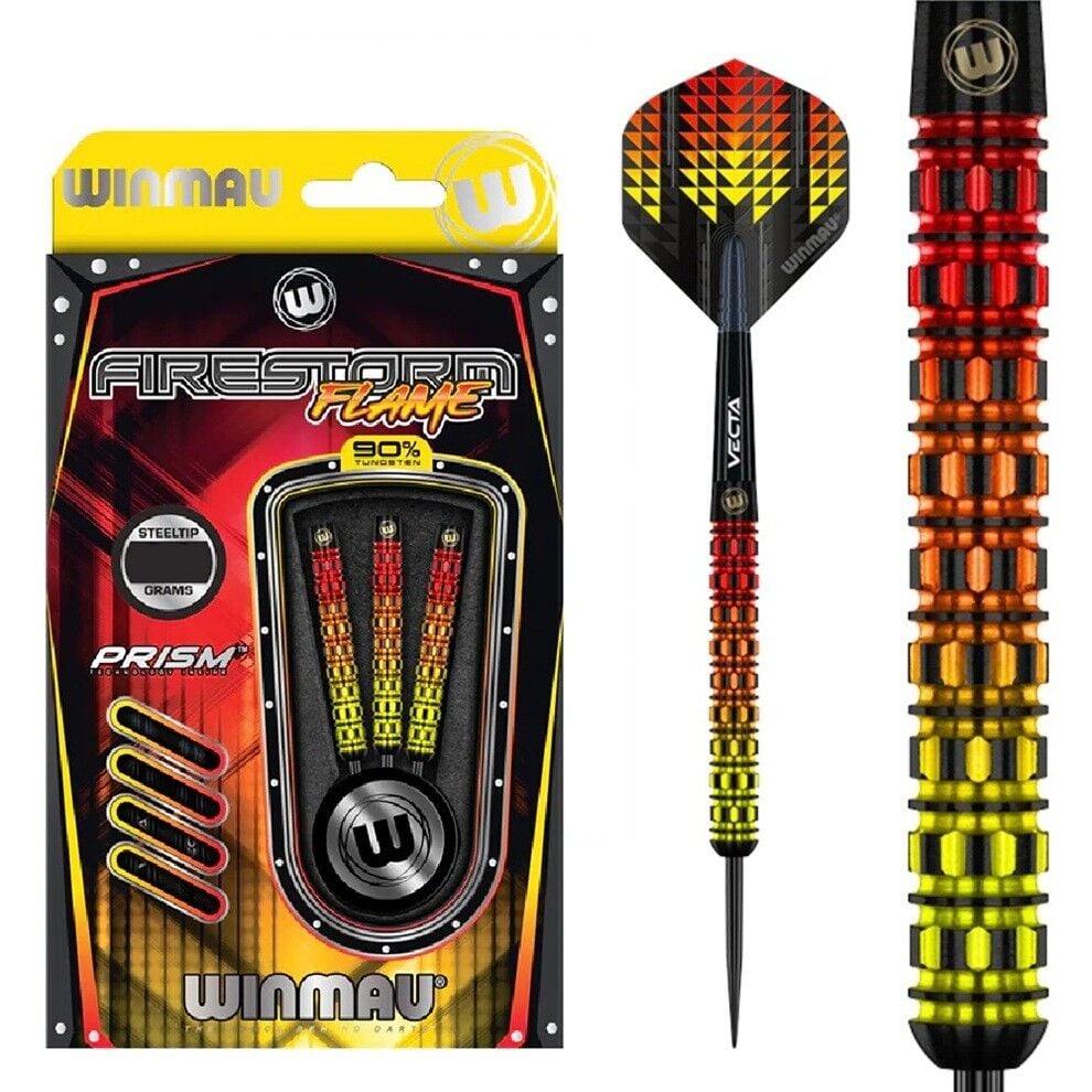 Winmau Firestorm Flame 1 %90 Tungsten Çelik Uçlu Dart Oku