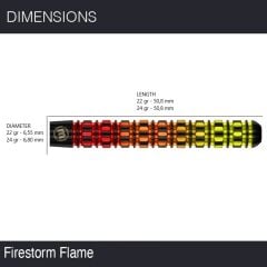 Winmau Firestorm Flame 1 %90 Tungsten Çelik Uçlu Dart Oku