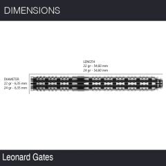 Winmau Leonard Gates %90 Tungsten Çelik Uçlu Dart Oku