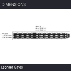 Winmau Leonard Gates %90 Tungsten Çelik Uçlu Dart Oku