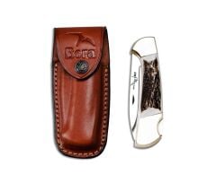 Bora 201 Orta Boy Geyik Boynuzu Saplı N690 Çakı