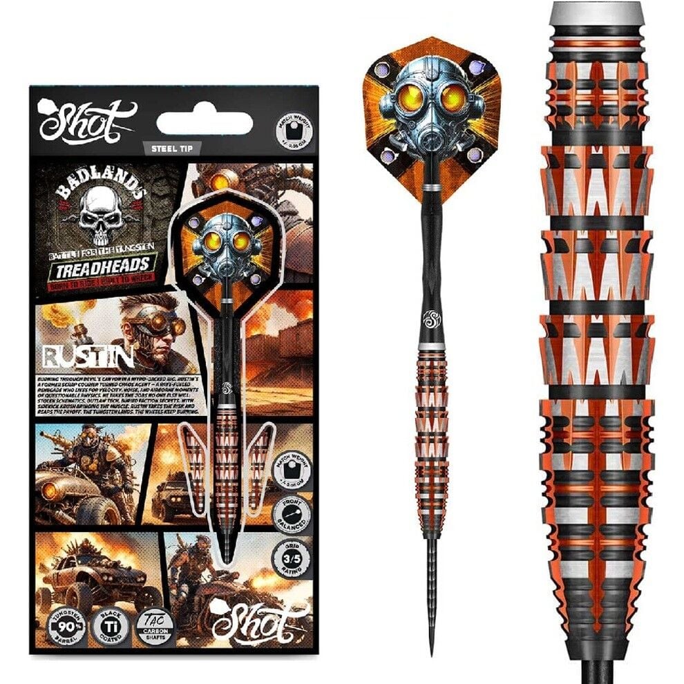Shot Badlands Rustin % 90 Tungsten Çelik Uçlu Dart Oku