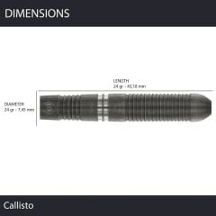 Winmau Callisto 3 %90 Tungsten Çelik Uçlu Dart Oku