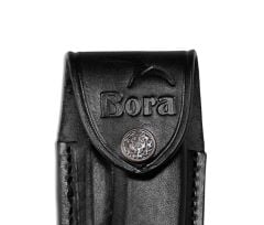 Bora Büyük Boy Çakılar İçin Siyah Deri Kılıf