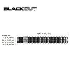 Winmau BlackOut %90 Tungsten Çelik Uçlu Dart Oku