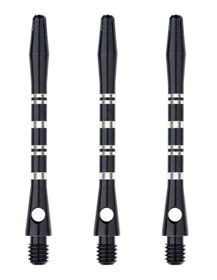 Winmau Anodised Aluminium Re-Grooved Type A Dart Shafts Siyah - Short