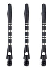 Winmau Anodised Aluminium Re-Grooved Type A Dart Shafts Siyah - Medium