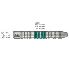 Unicorn T90 Core XL Green Type 2 % 90 Tungsten Çelik Uçlu Dart Oku