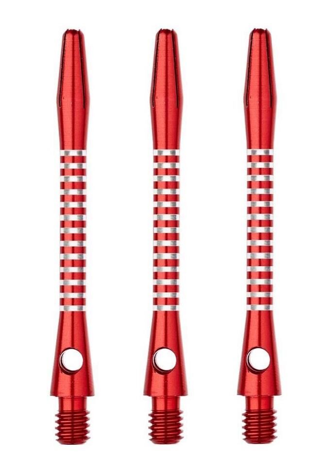 Winmau Anodised Aluminium Re-Grooved Type B Dart Shafts Kırmızı - Medium