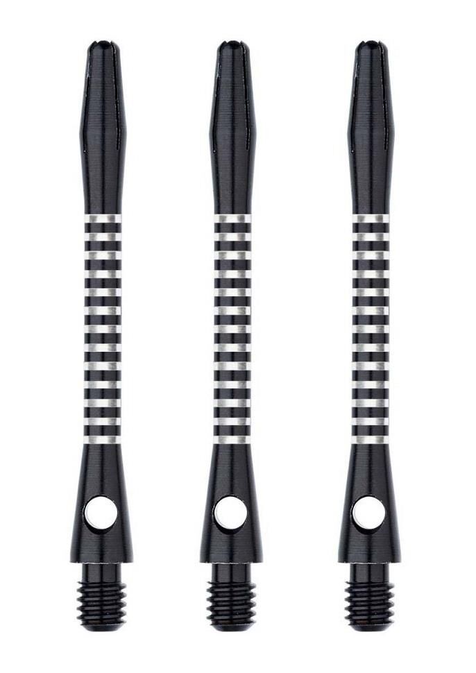 Winmau Anodised Aluminium Re-Grooved Type B Dart Shafts Siyah - Medium