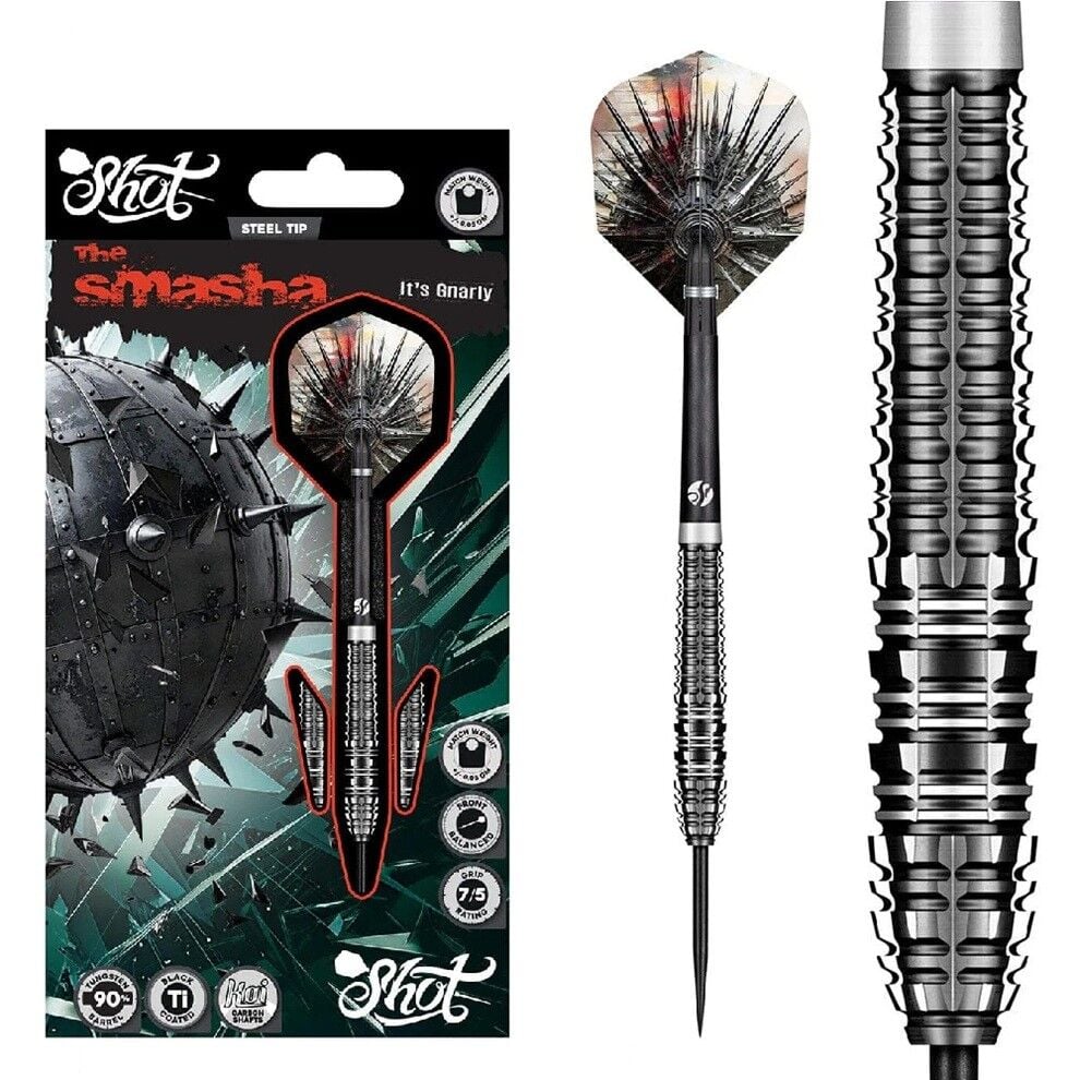 Shot Gnarly Smasha % 90 Tungsten Çelik Uçlu Dart Oku