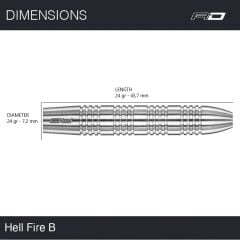 Red Dragon Hell Fire B % 80 Tungsten Çelik Uçlu Dart Oku